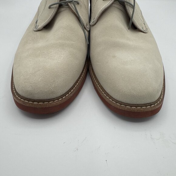 Florsheim Suede Leather Oxford Men's 12 Beige Dress Shoes Wedding Formal Event - Picture 8 of 15